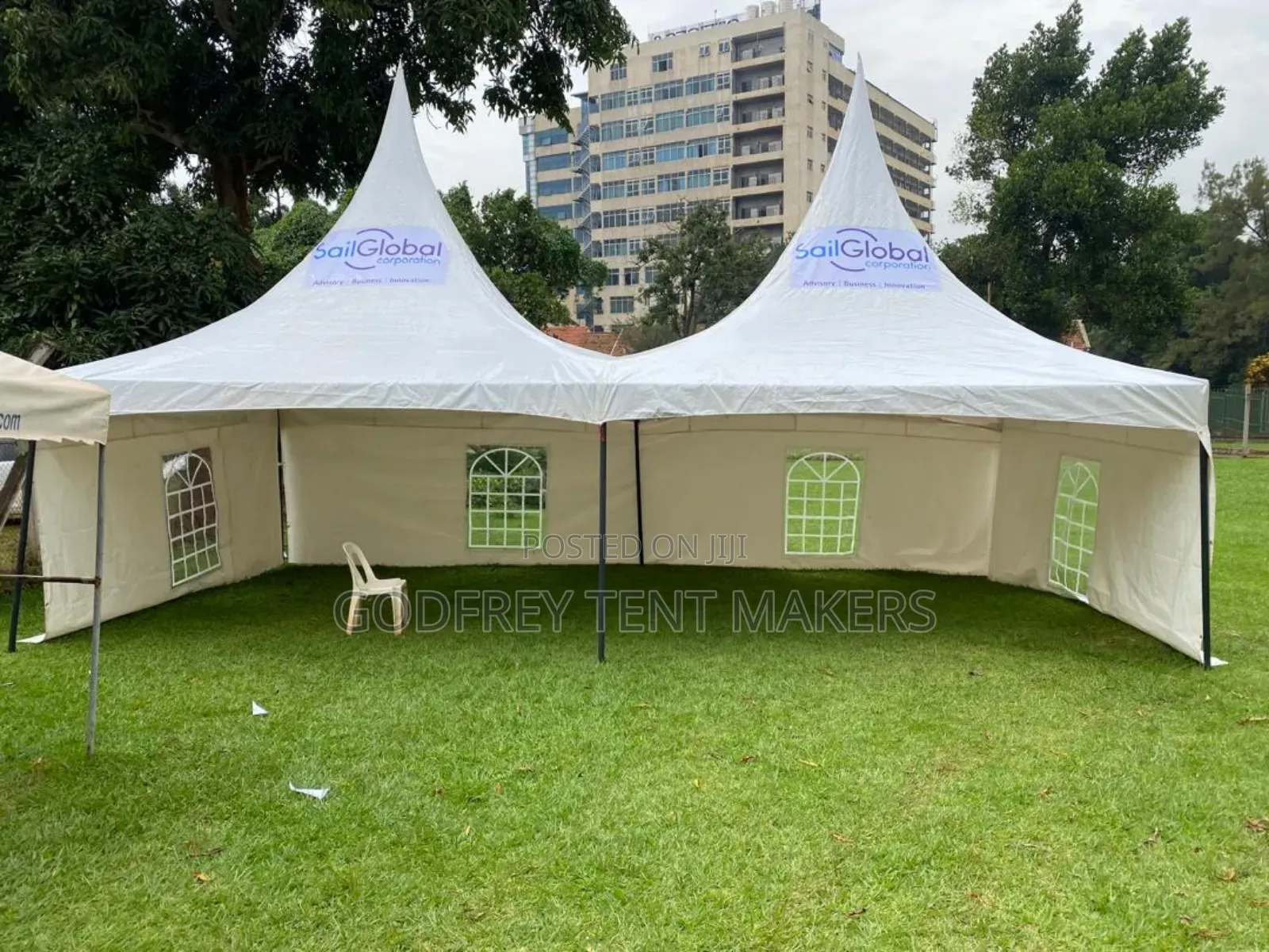 100 Seater Tent Covered Three Sides