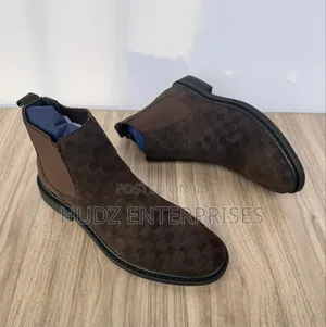 Brown Puzzled Ankle Boot Shoes