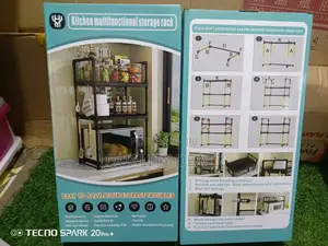Kitchen Multifunctional Adjustable Microwave Storage Rack