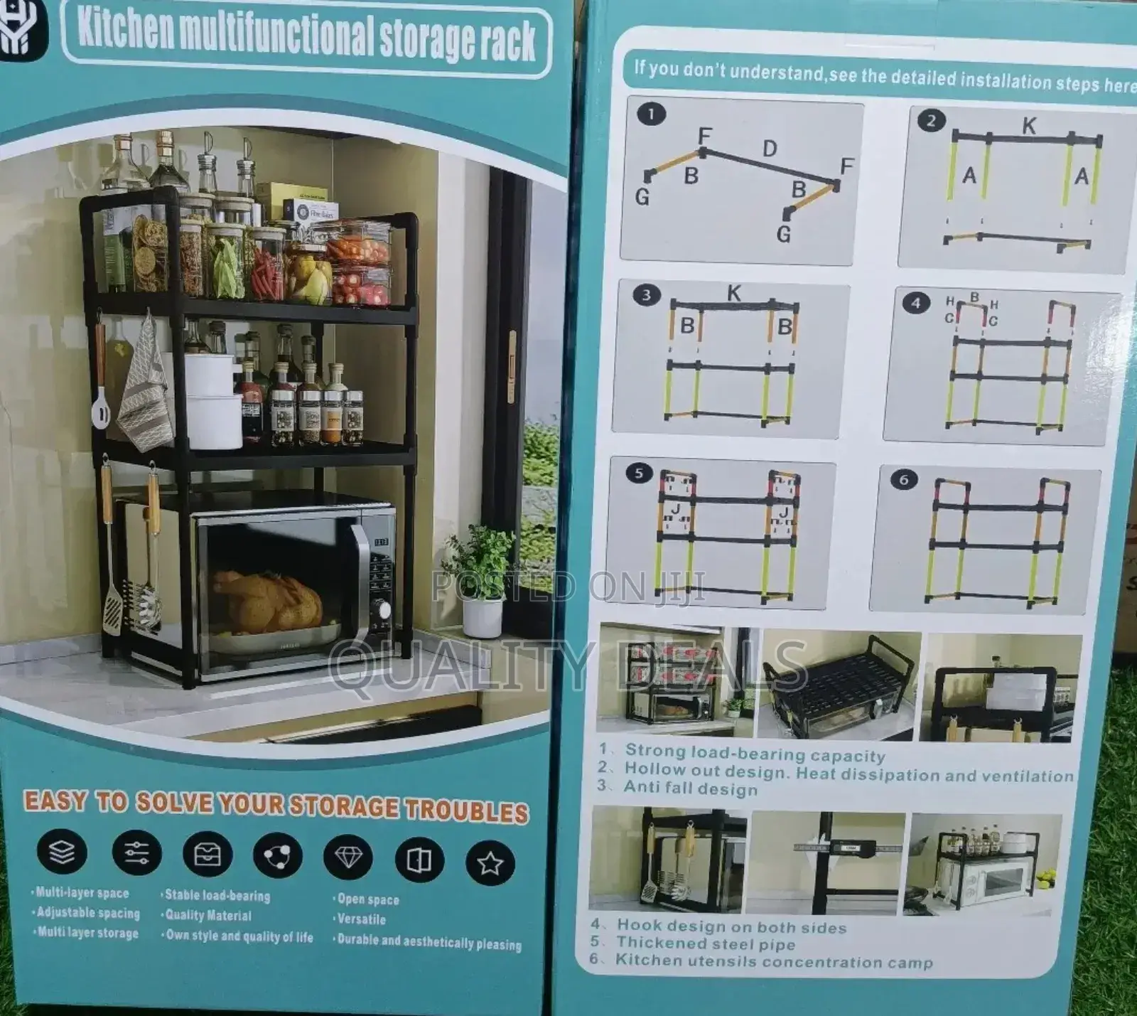 Kitchen Multifunctional Adjustable Microwave Storage Rack