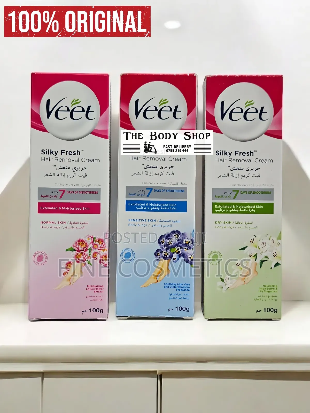 Authentic Veet Silk Fresh Hair Removal Shaving Cream