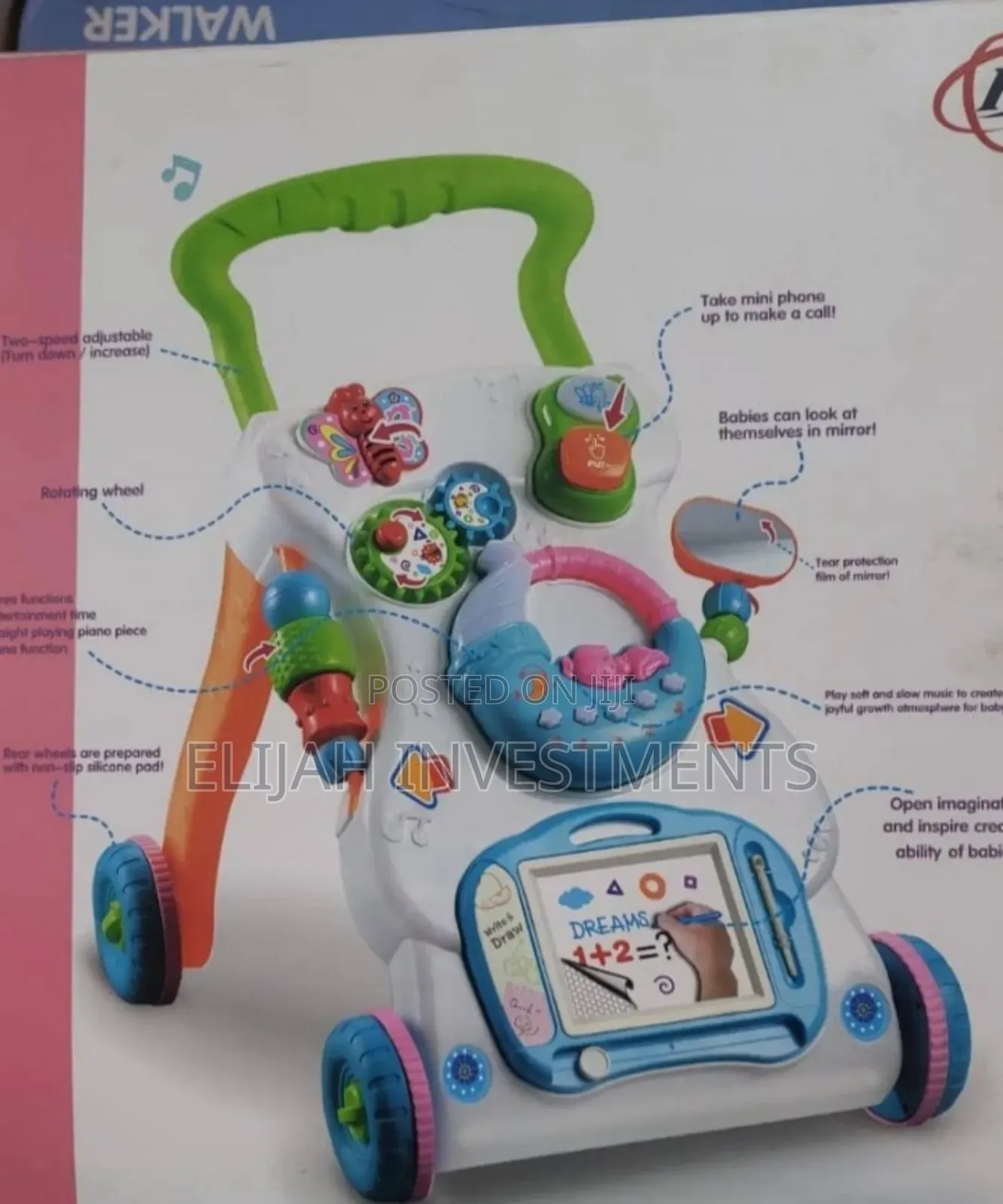 New Unique Baby Fist Step Musical Walker Toy