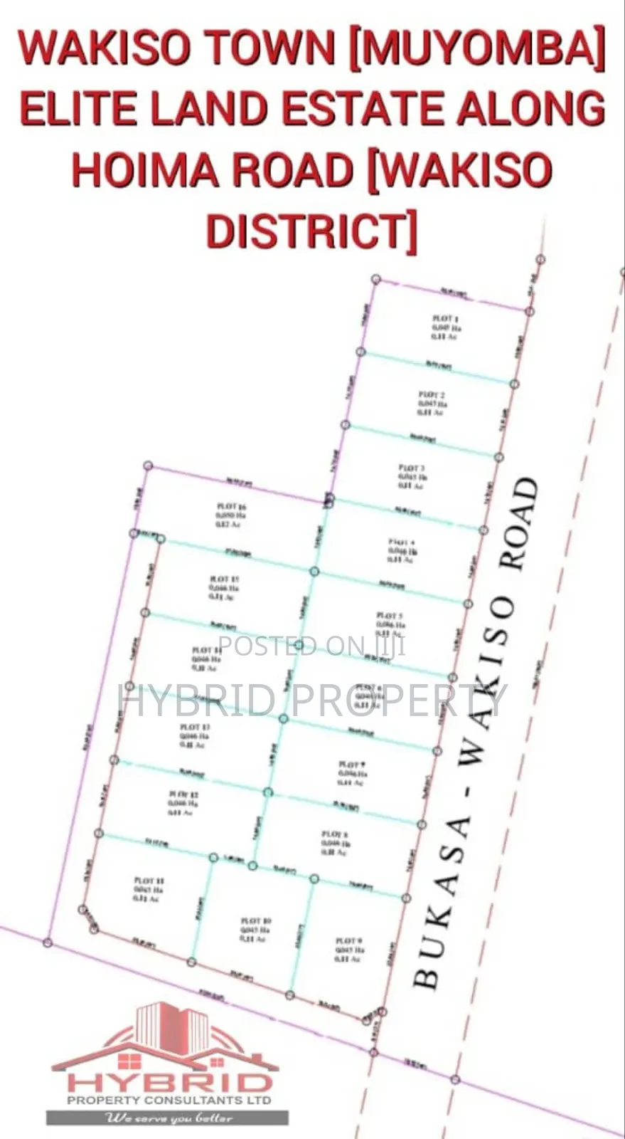 Prime Plots for Sale in Wakiso Town~Muyomba Elite Estate II.