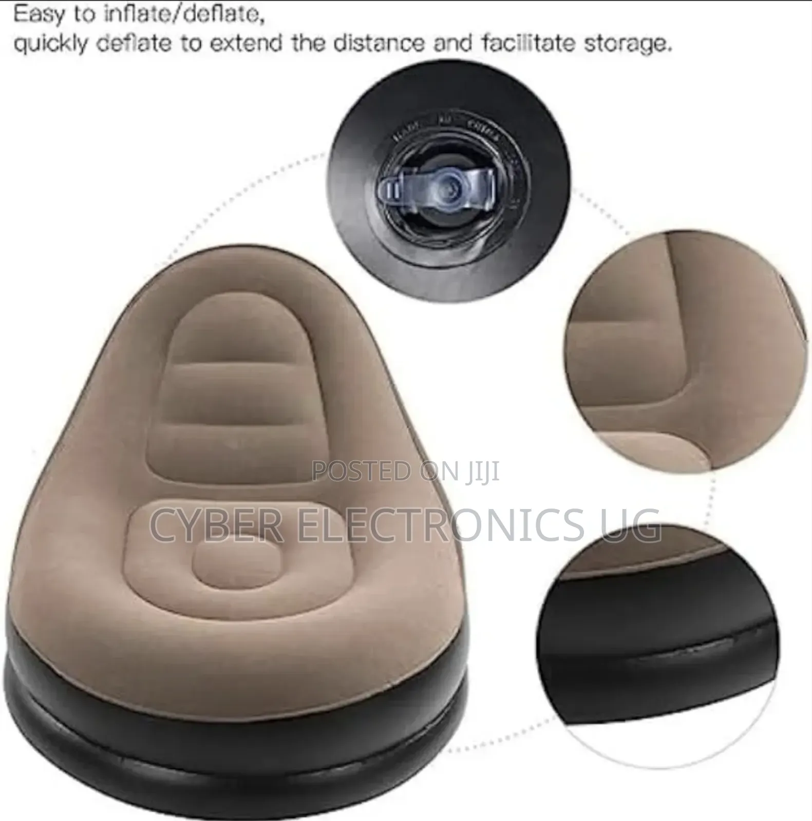 Inflatable Arm Chair Portable Footrest for Home and Travel