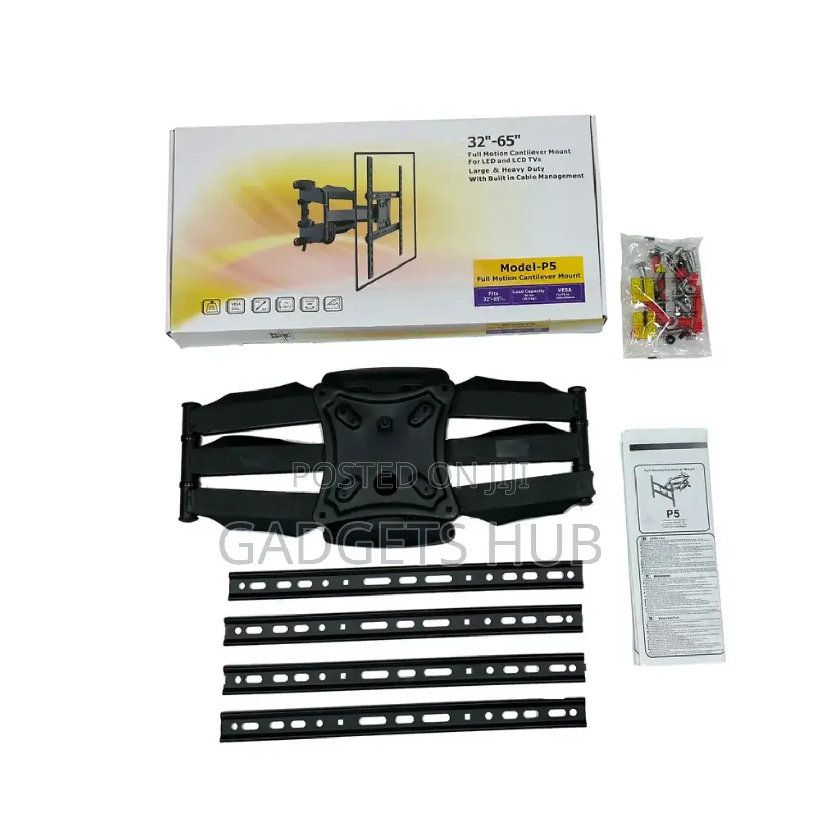 Swivel TV Mount Retractable Wall Bracket for 32-65 Inches