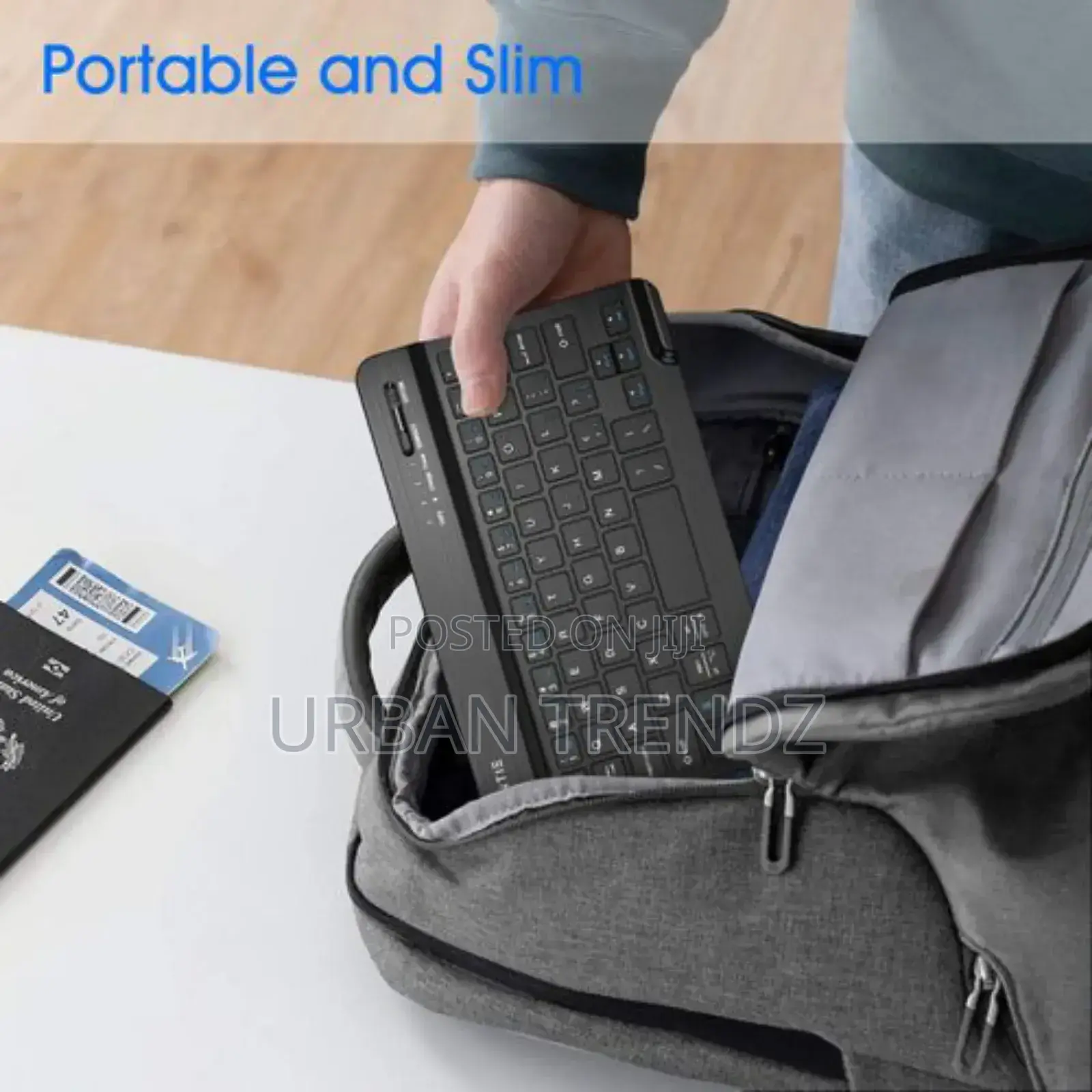 10 Inch Rechargeable Portable Wireless Bluetooth Keyboard