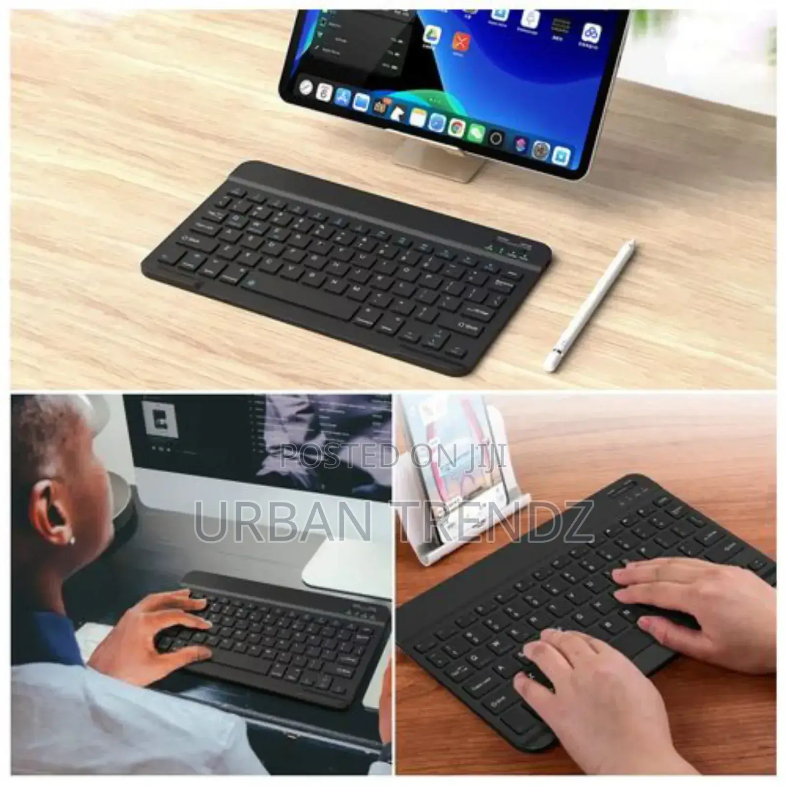 10 Inch Rechargeable Portable Wireless Bluetooth Keyboard