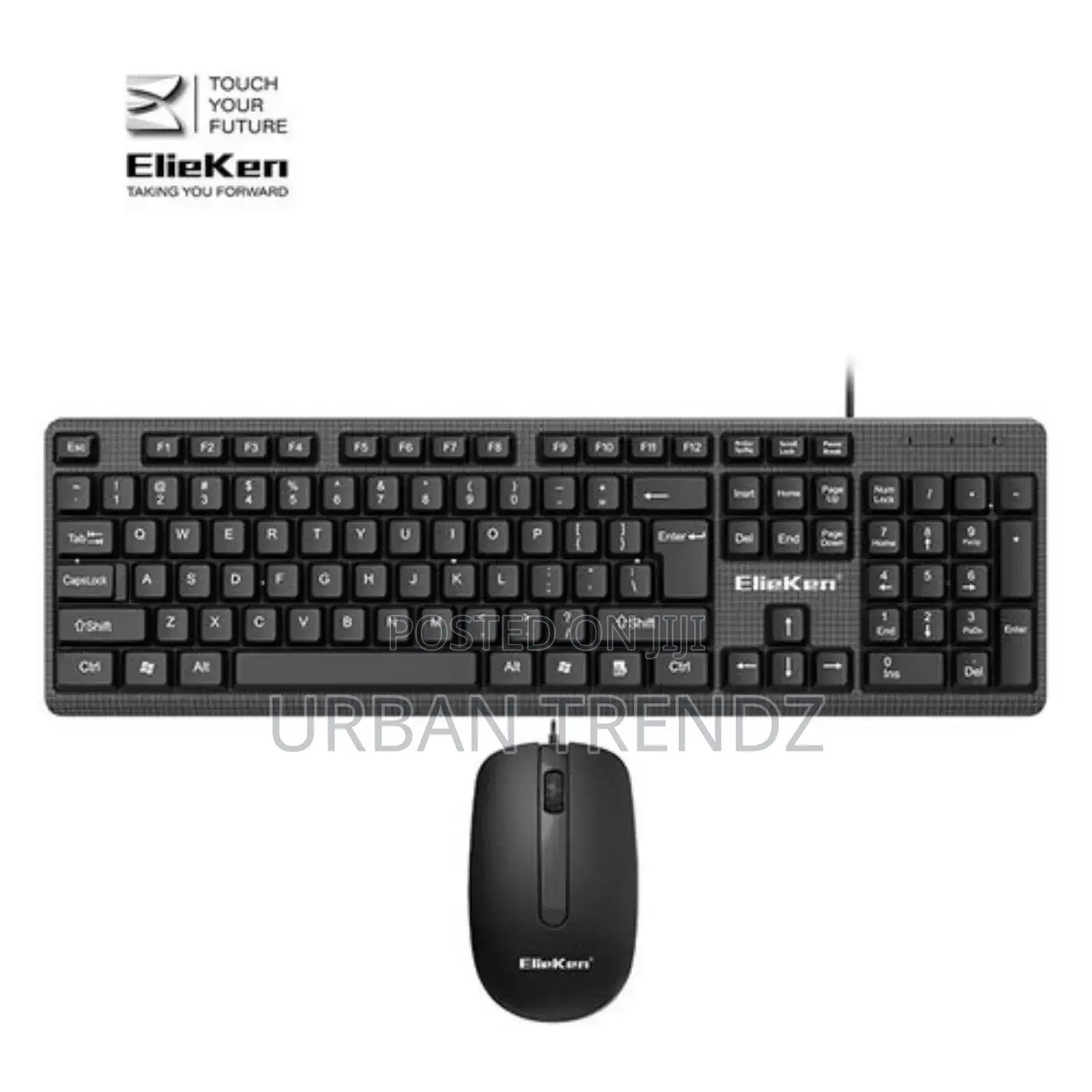 Elieken Wired Keyboard and Mouse Combo,Black, Usb Plug