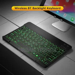10 Inch Wireless BT Keyboard Ultra-Thin Rechargeable - Black