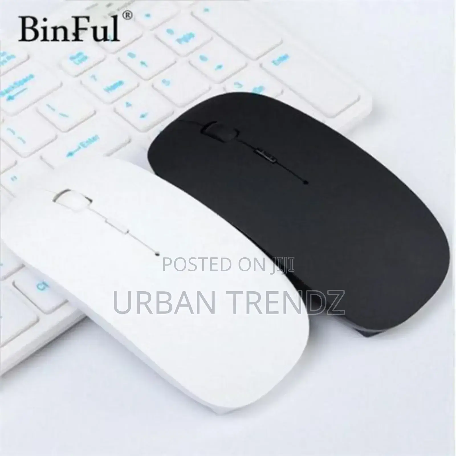 Ultra Slim Optical Wireless Mouse - Black