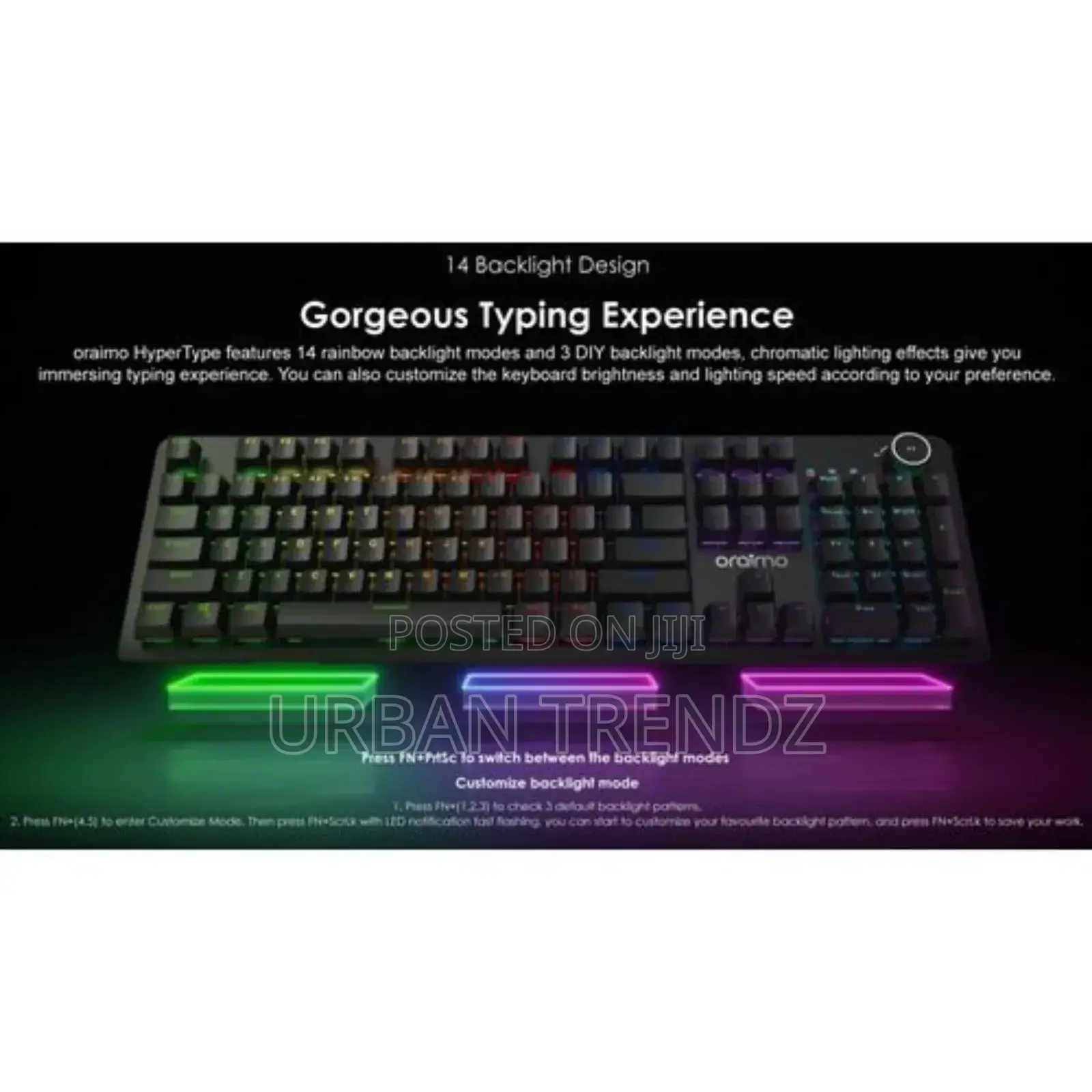 Oraimo Hypertype Wireless Keyboard-Black