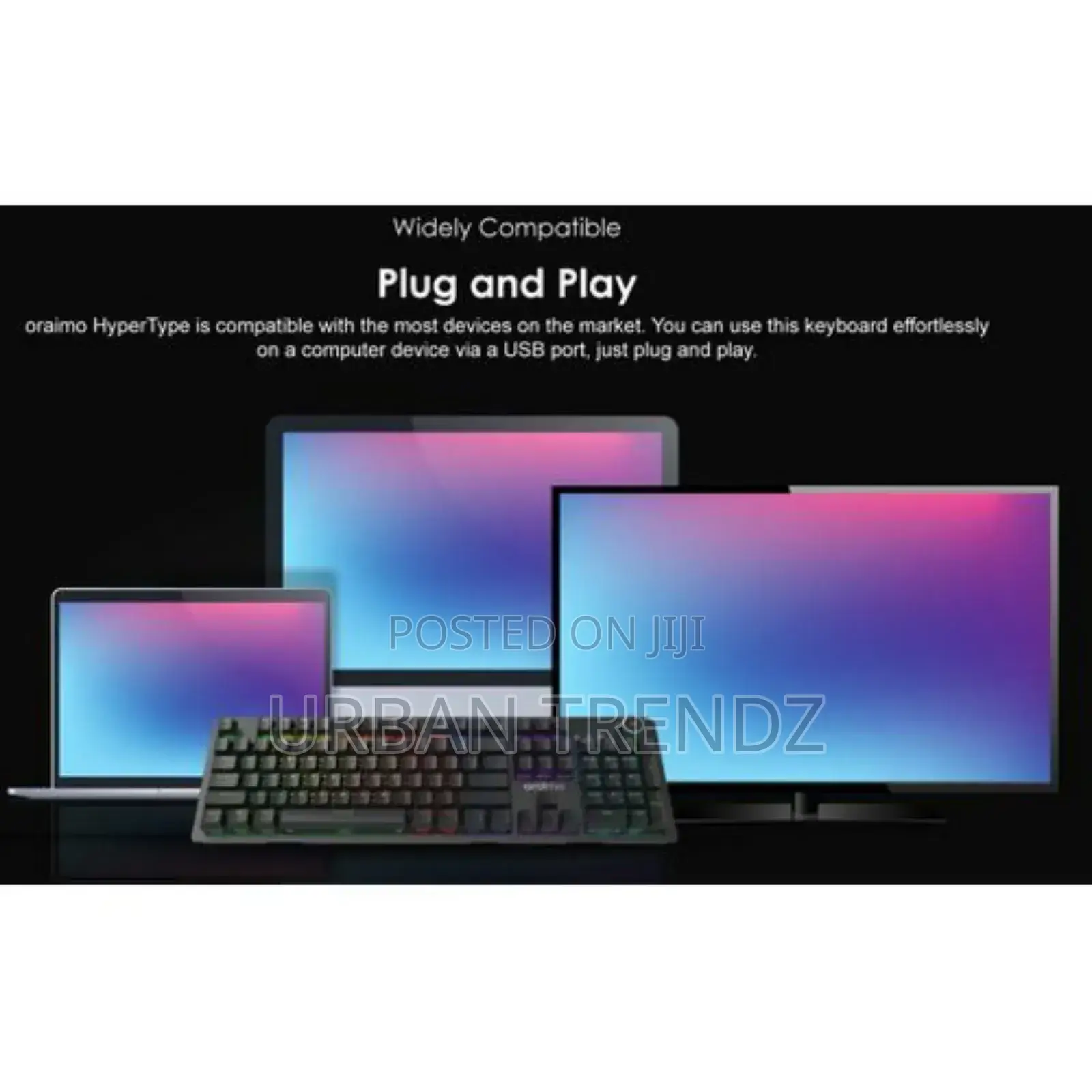 Oraimo Hypertype Wireless Keyboard-Black
