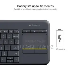 Logitech Plus Wireless Touch Control Keyboard- Grey