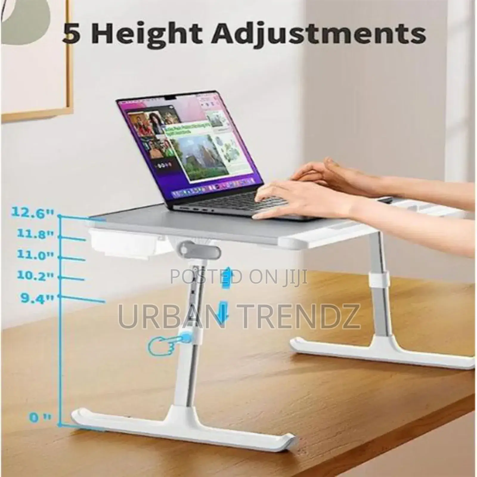 Multifunctional Laptop Bed Table, Sturdy Withadjustable Legs