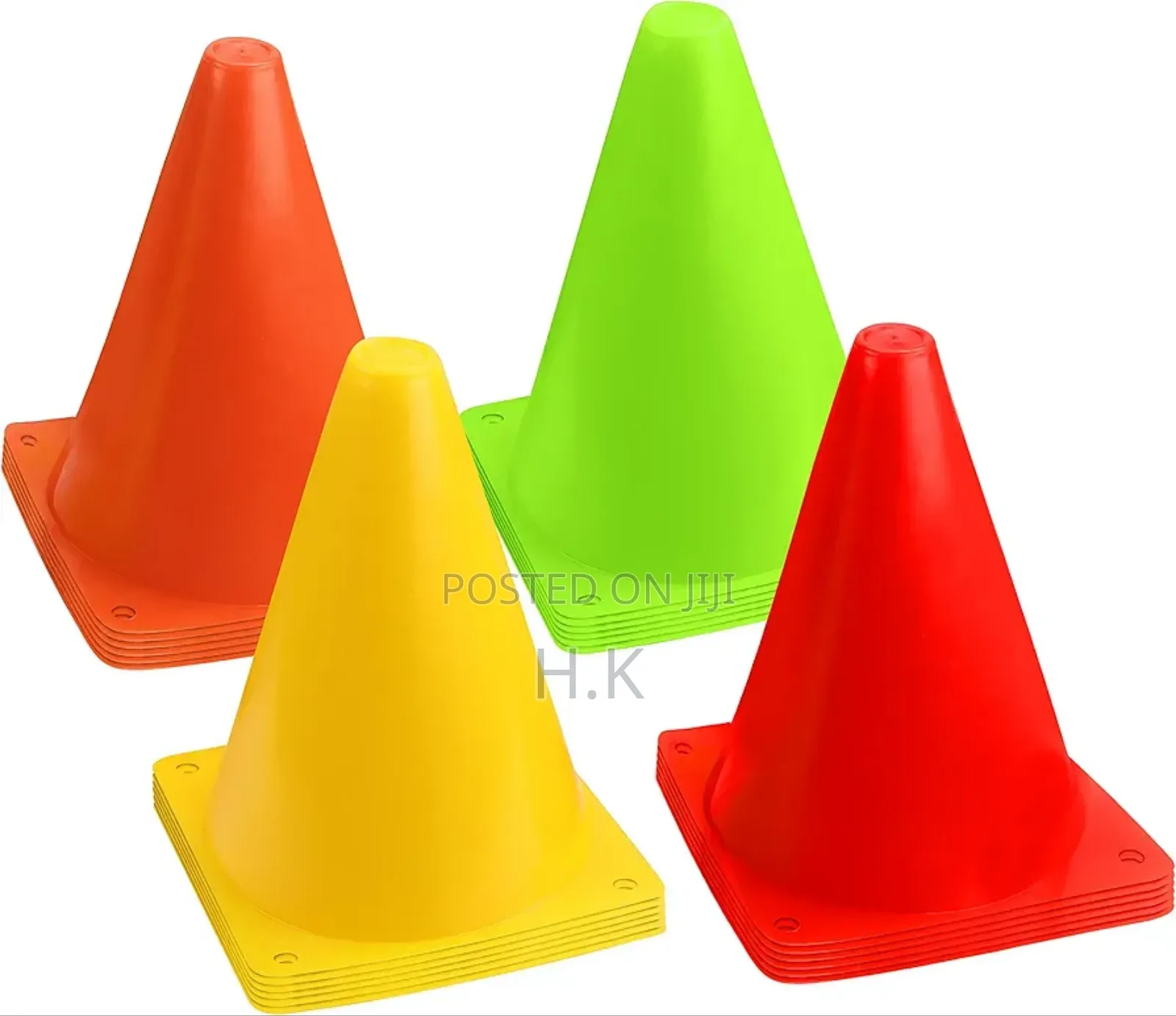 6pcs Bright Neon Colored Cones