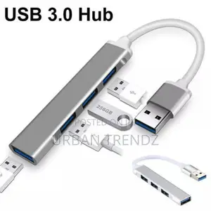 Hub Usb Hub 3 0 Adapter 4 Port Usb 3.0 High Speed-Gray