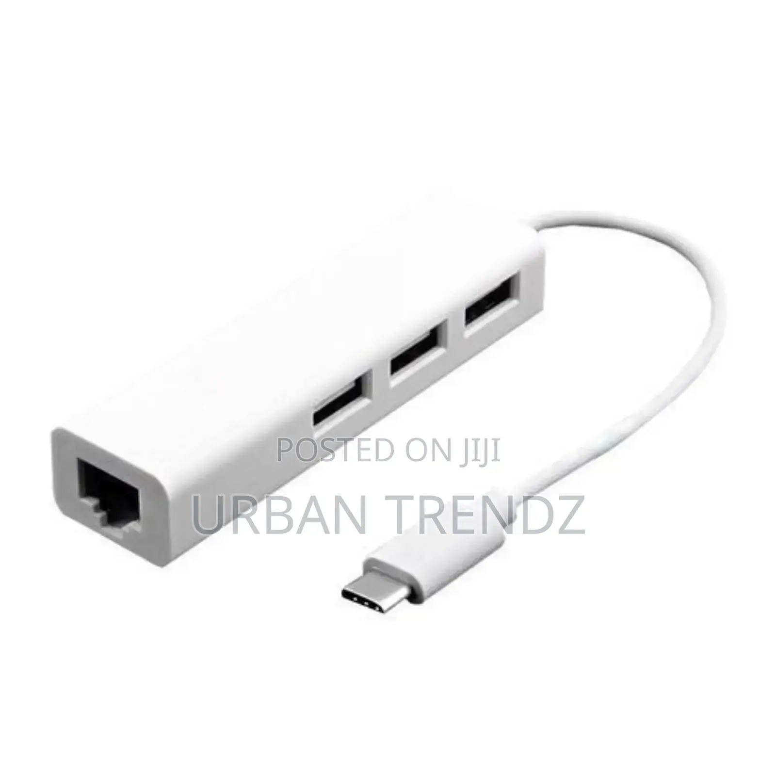 Type-C 2.0 / 100mbps Rj45 Lan Adapter With 3port USB 2.0 Hub