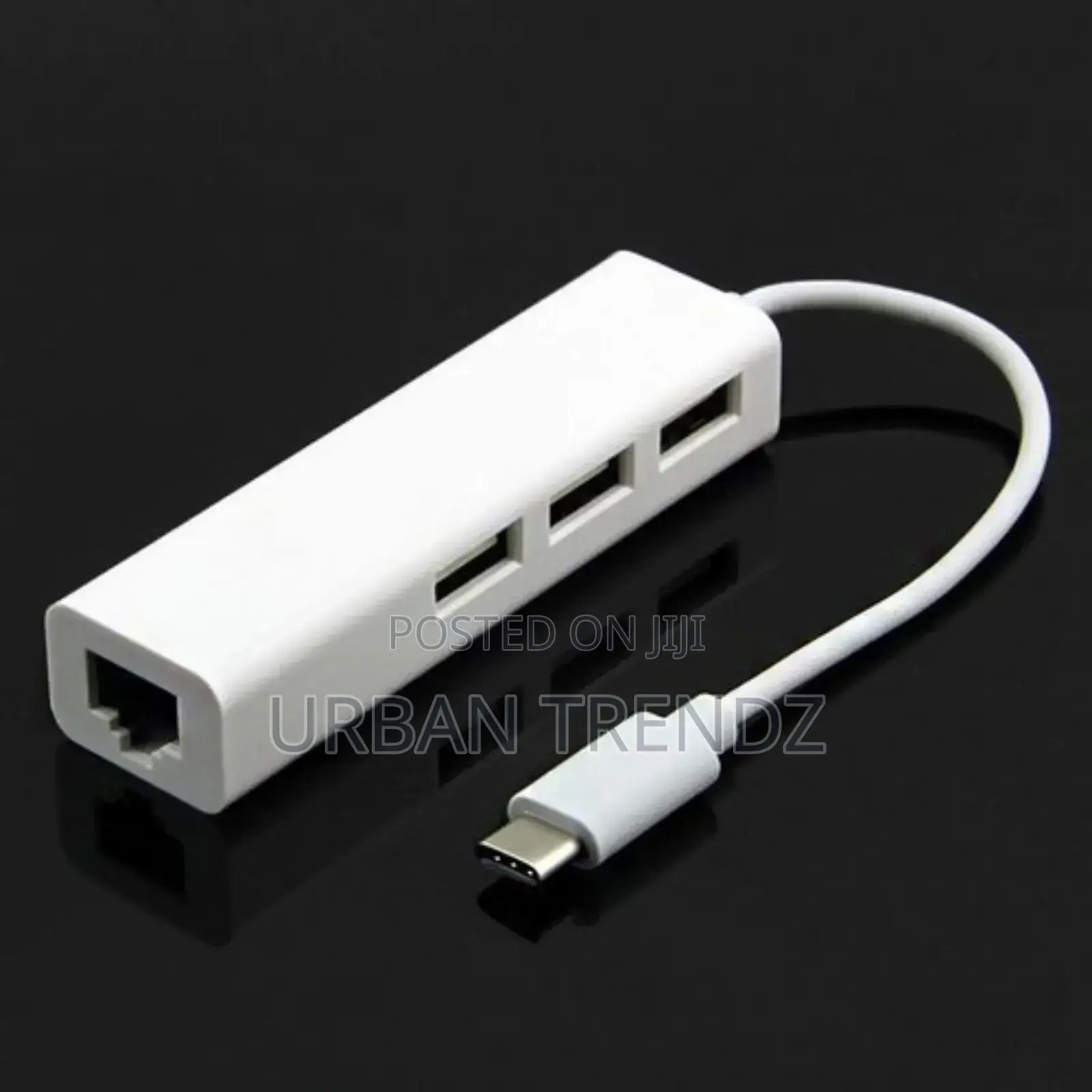 Type-C 2.0 / 100mbps Rj45 Lan Adapter With 3port USB 2.0 Hub