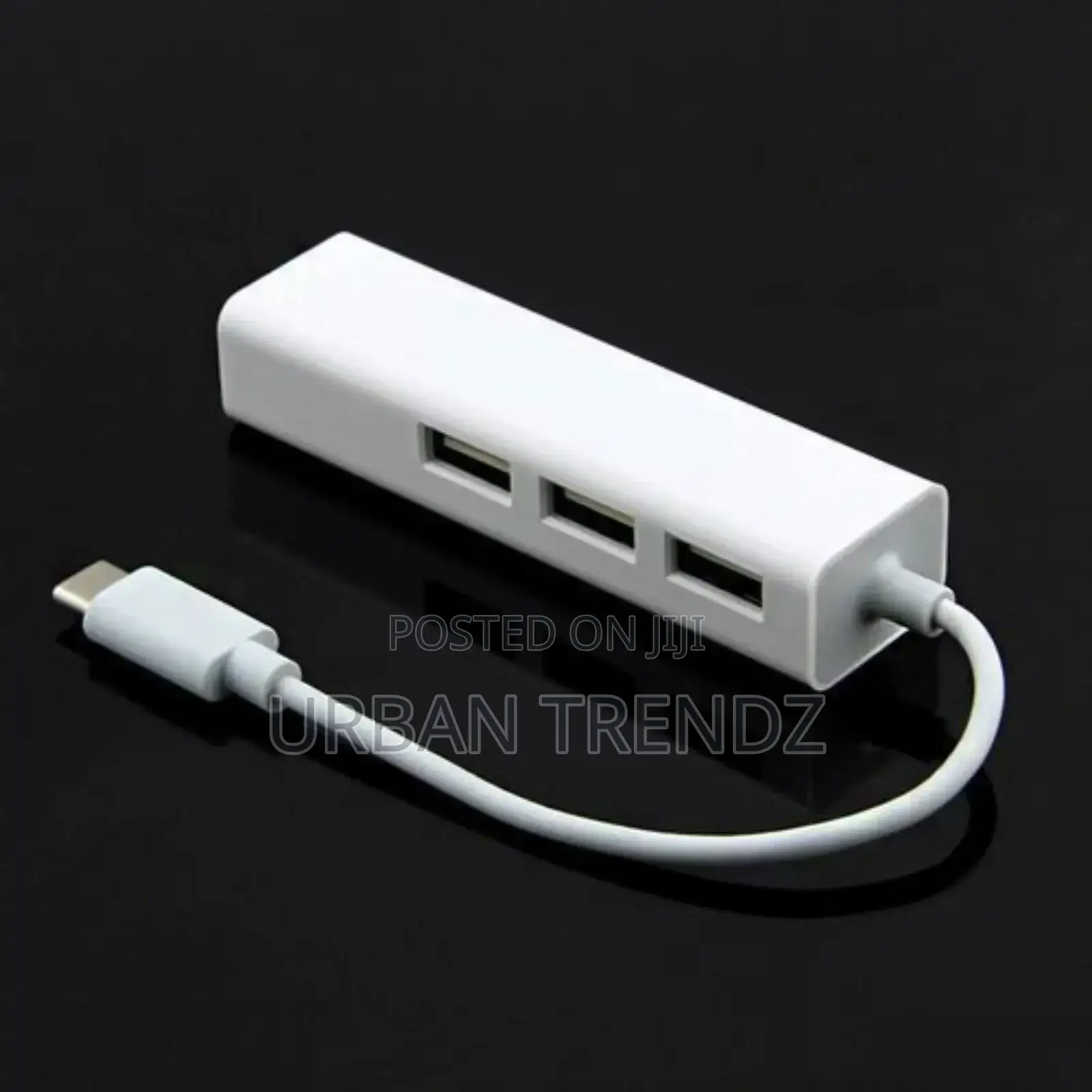 Type-C 2.0 / 100mbps Rj45 Lan Adapter With 3port USB 2.0 Hub