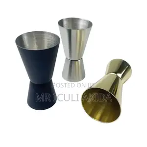 30/60ml Double Stainless Steel Bartender Wine Shots Glasses