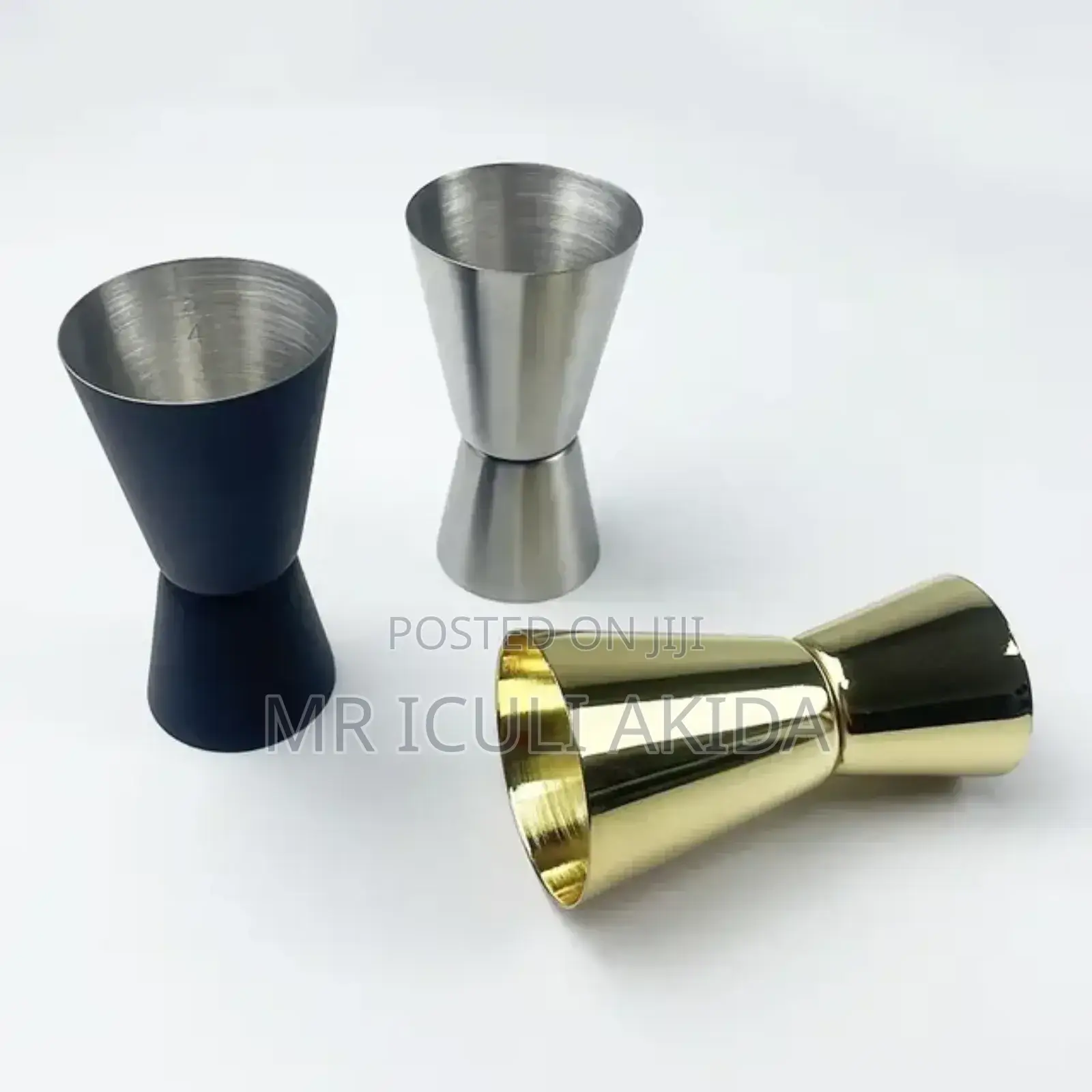 30/60ml Double Stainless Steel Bartender Wine Shots Glasses