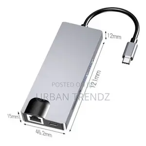 HW-TC12 8 in 1 Type-C / USB-C Multifunctional Extension HUB