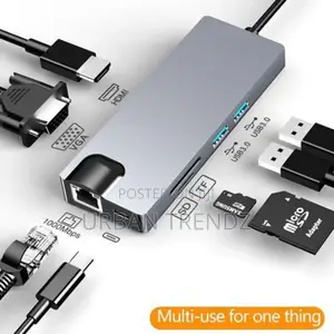 HW-TC12 8 in 1 Type-C / USB-C Multifunctional Extension HUB