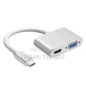 2in1 USB Type C Hub HDMI VG Port Display Adapter Splitter