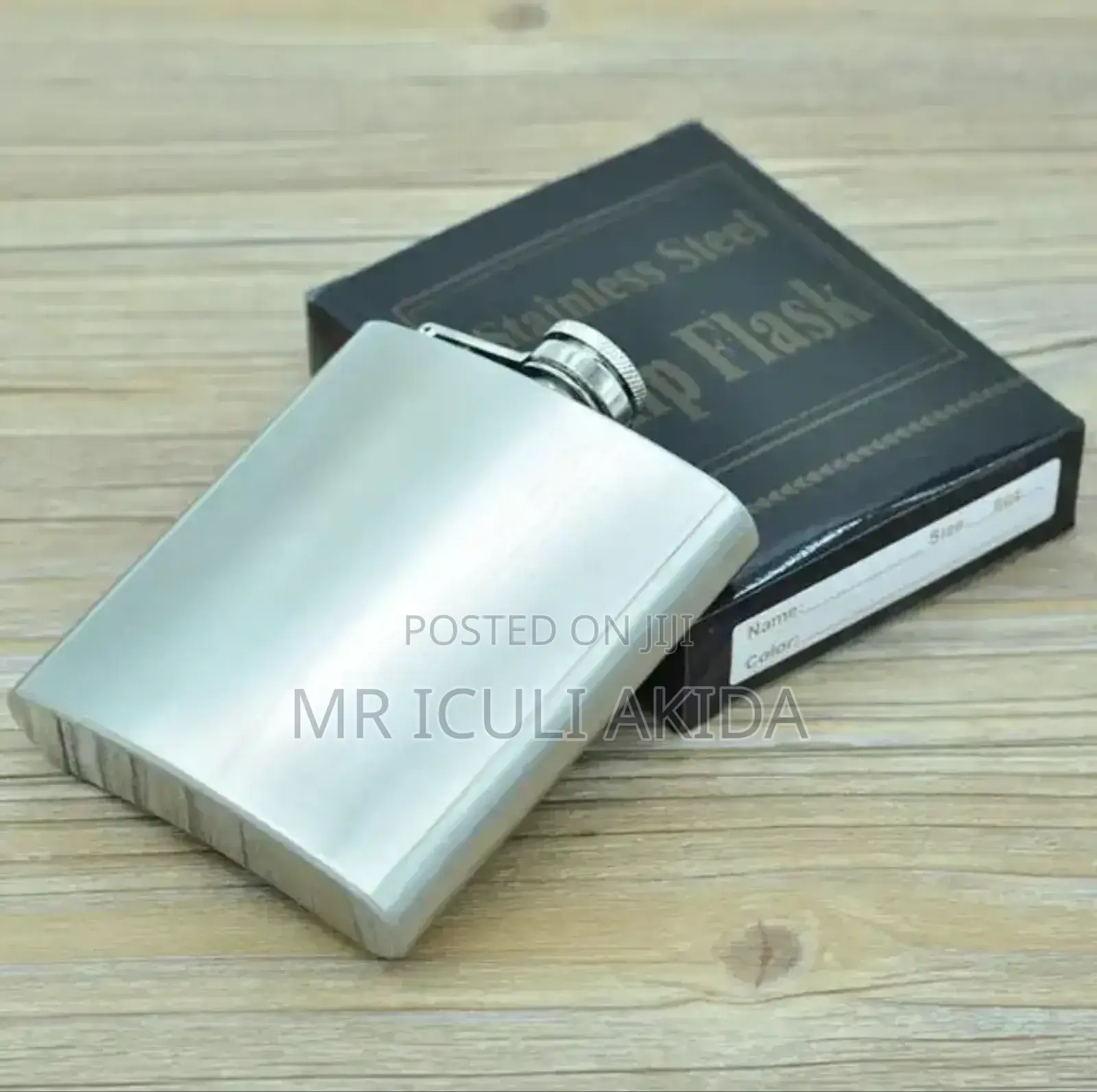 Stainles Steel Wine, Whiskey Flagon Drinking Hip Flask