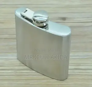 Stainles Steel Wine, Whiskey Flagon Drinking Hip Flask