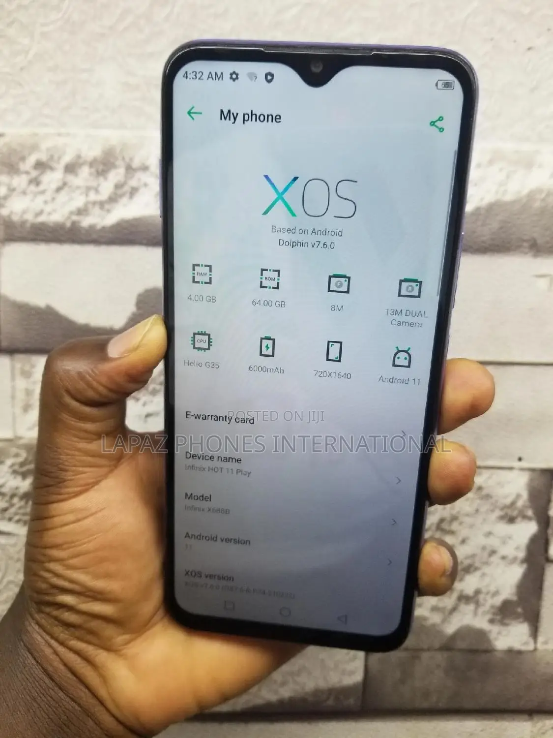 Infinix Hot 10 Play 64 GB Blue