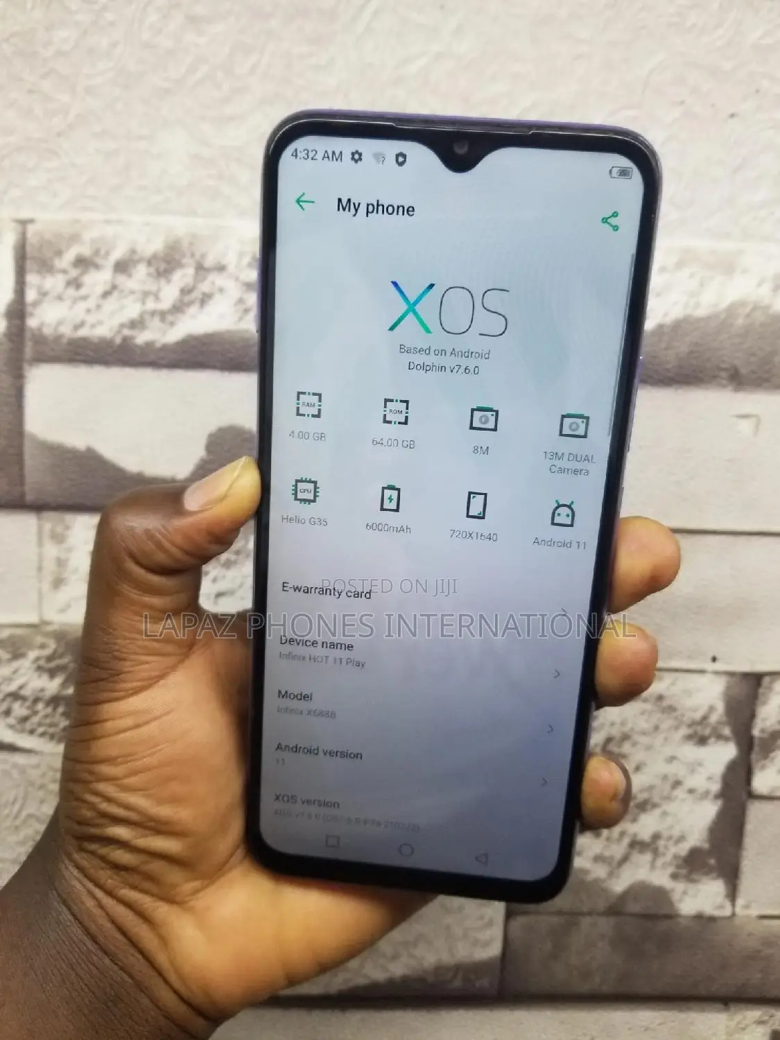 Infinix Hot 10 Play 64 GB Blue
