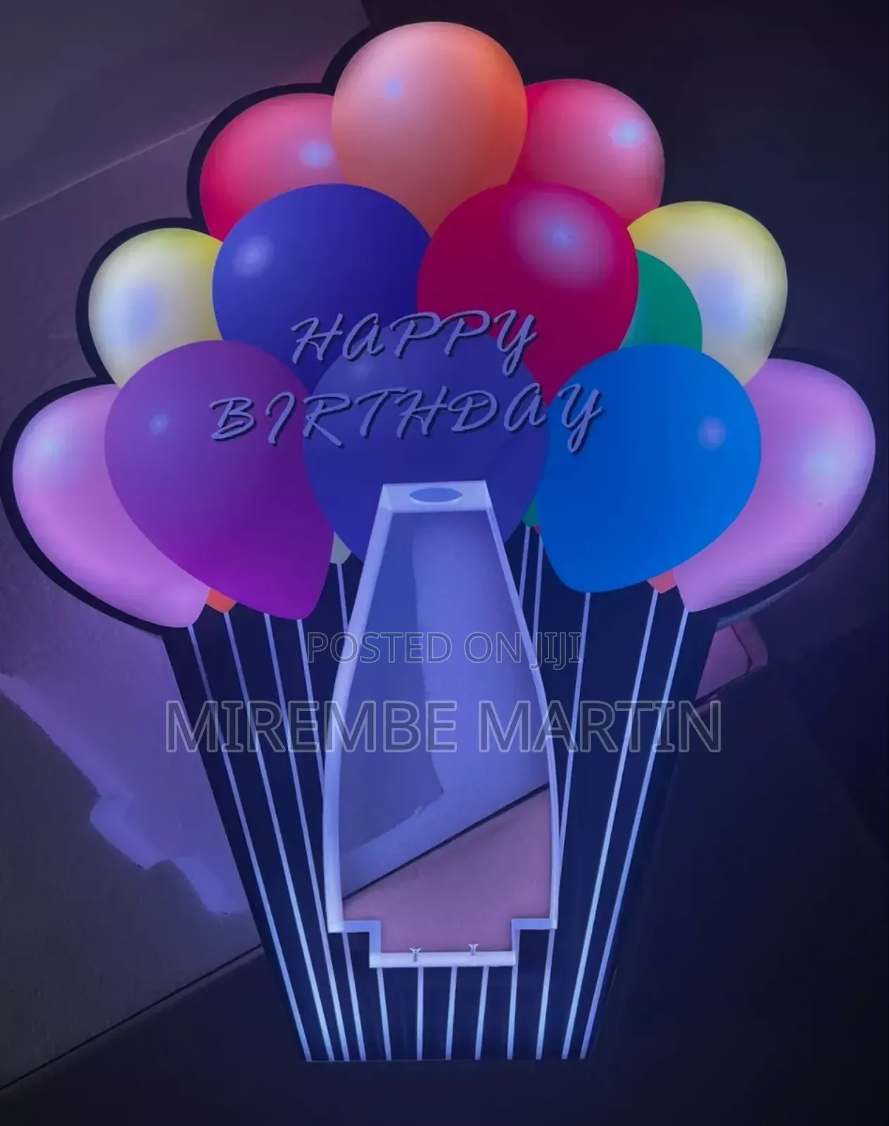 Bottle Presenter HAPPY BIRTHDAY Sign Bottle Show Glorifier