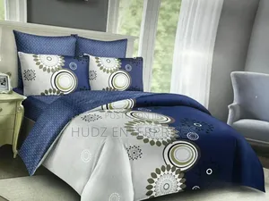 4pc Duvet 6*6 Cream and Blue