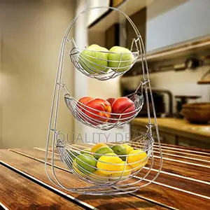 Stainless Steel Triple Step Kitchen Fruit Basket