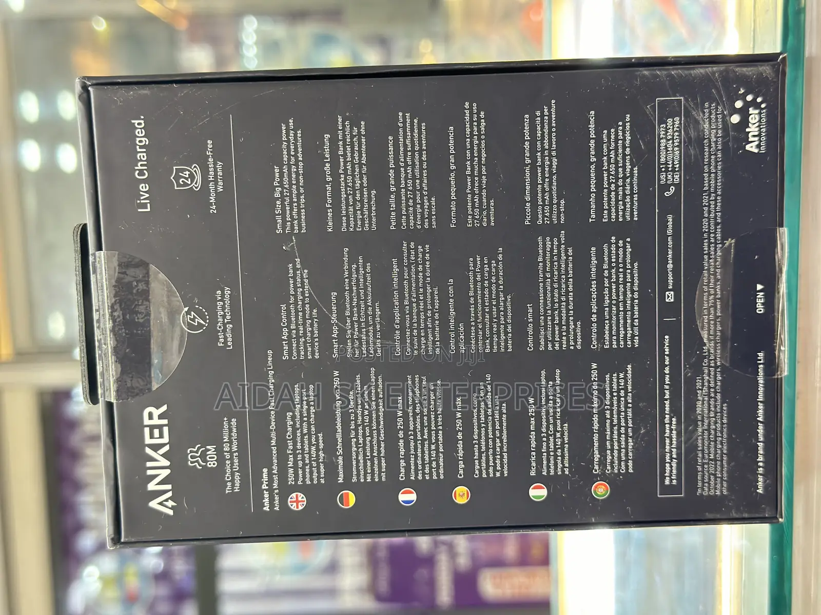 Anker Prime Power Bank, 27,650mah 3-Port 250W Power Bank