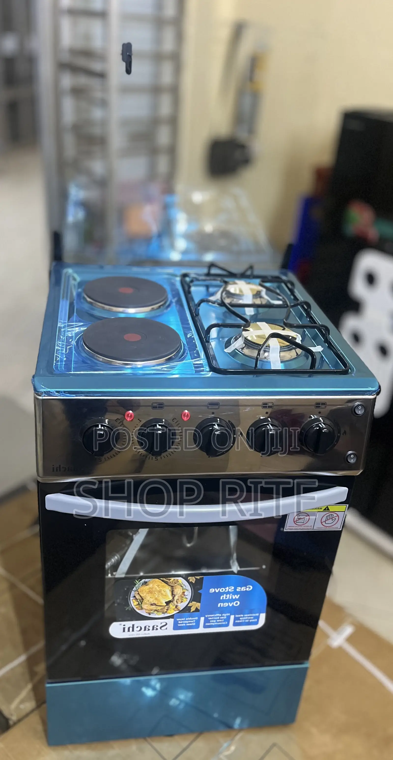 Saachi 2gas Banners 2electric Hot Plates 50/50cm Cooker