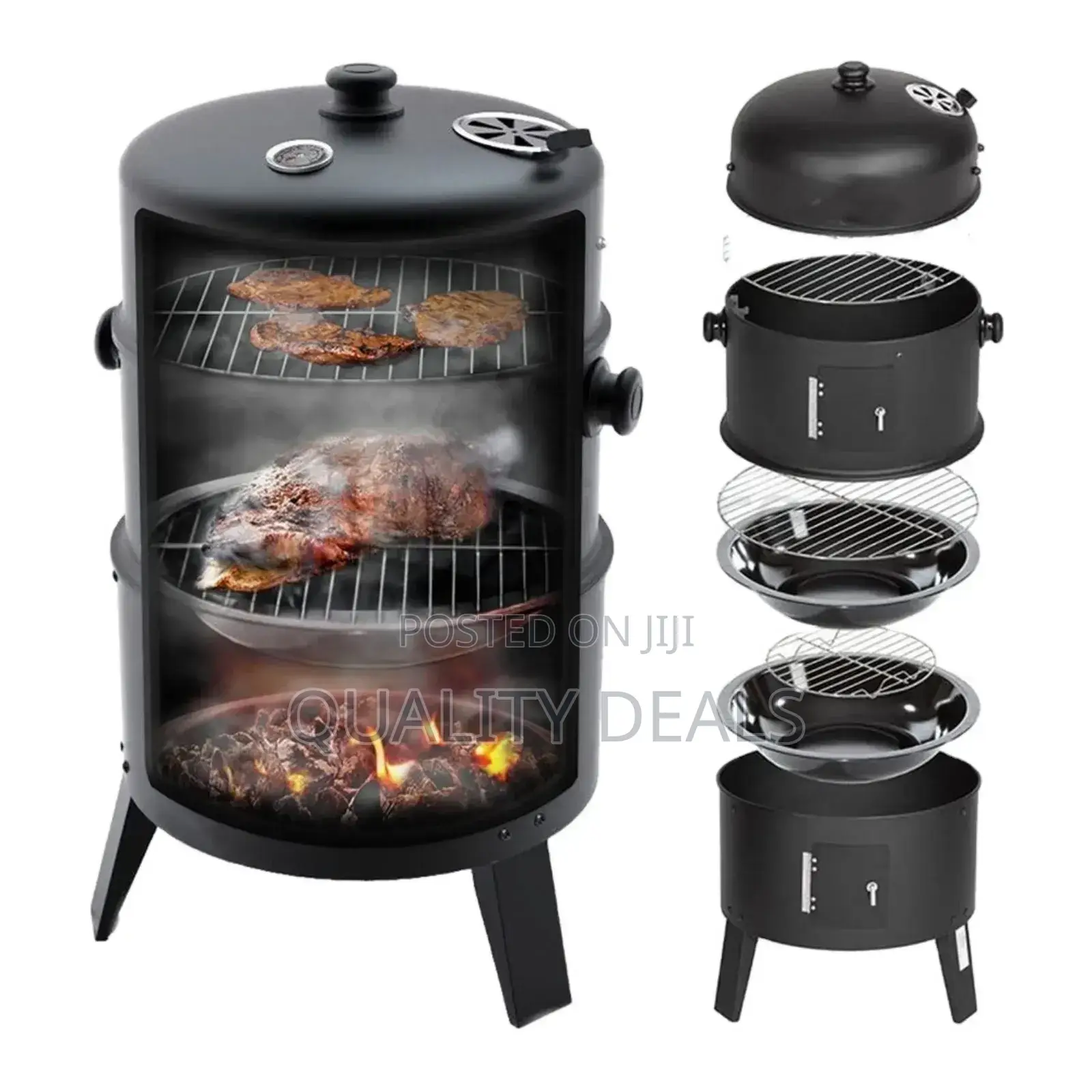 Multi Layer Large Round BBQ Grill