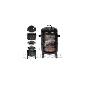 Outdoor Black Large Round BBQ Grill