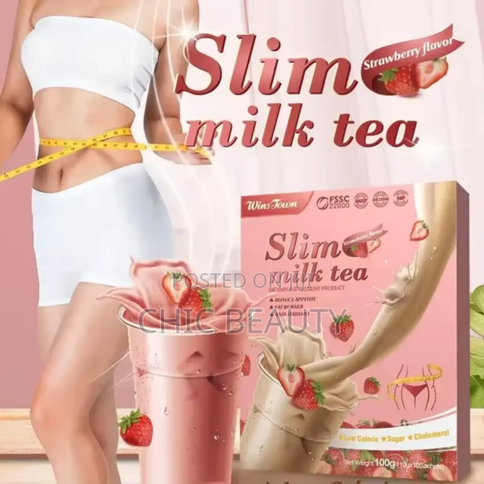 Slimming Milk Tea Strawberry Flavour 10 Satchets