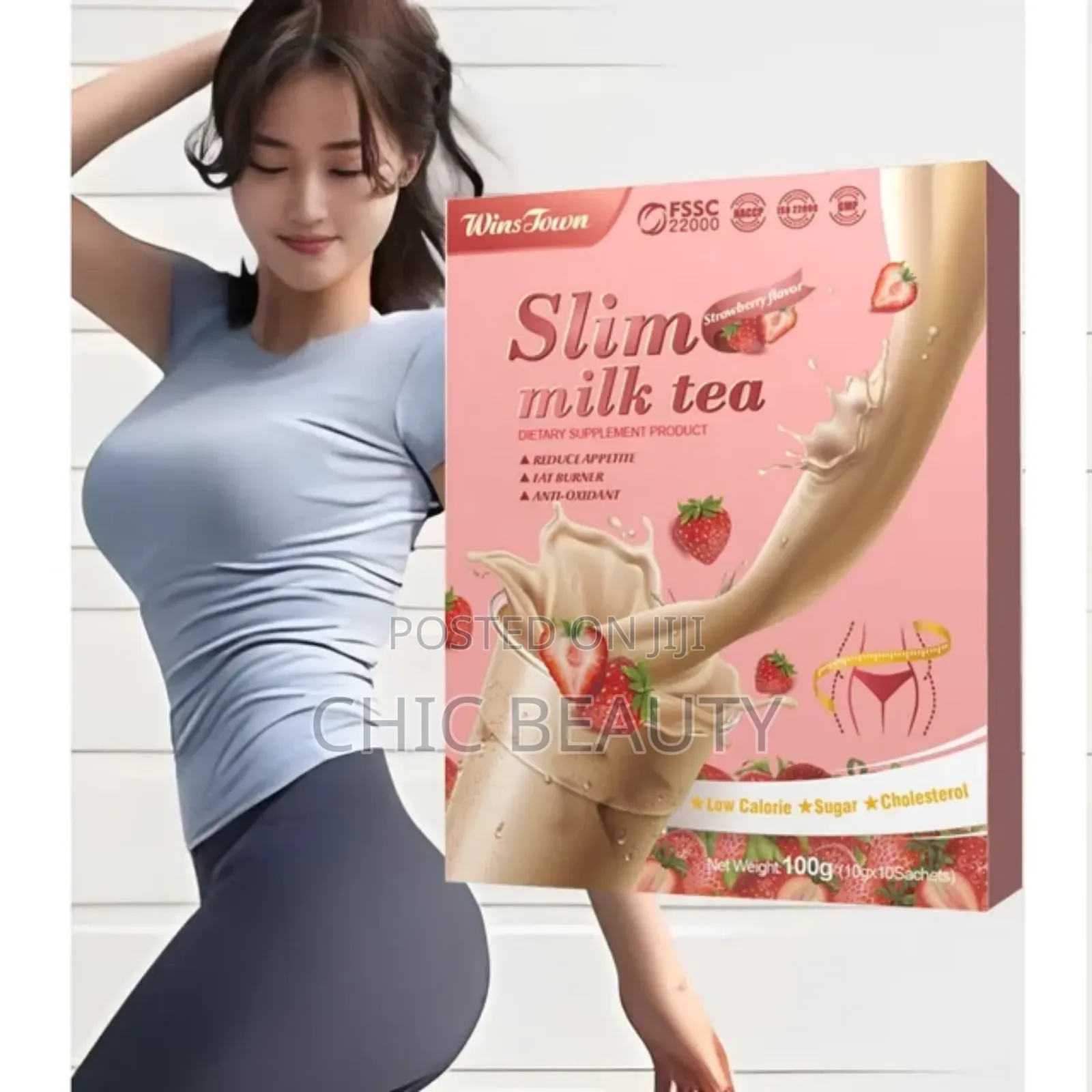 Slimming Milk Tea Strawberry Flavour 10 Satchets