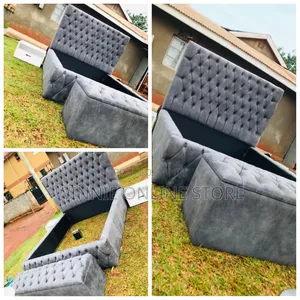 Classy Button Bed With Ottoman