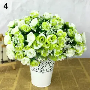 Fake Rose Flowers Artificial Floral Plant Wedding Party-pink