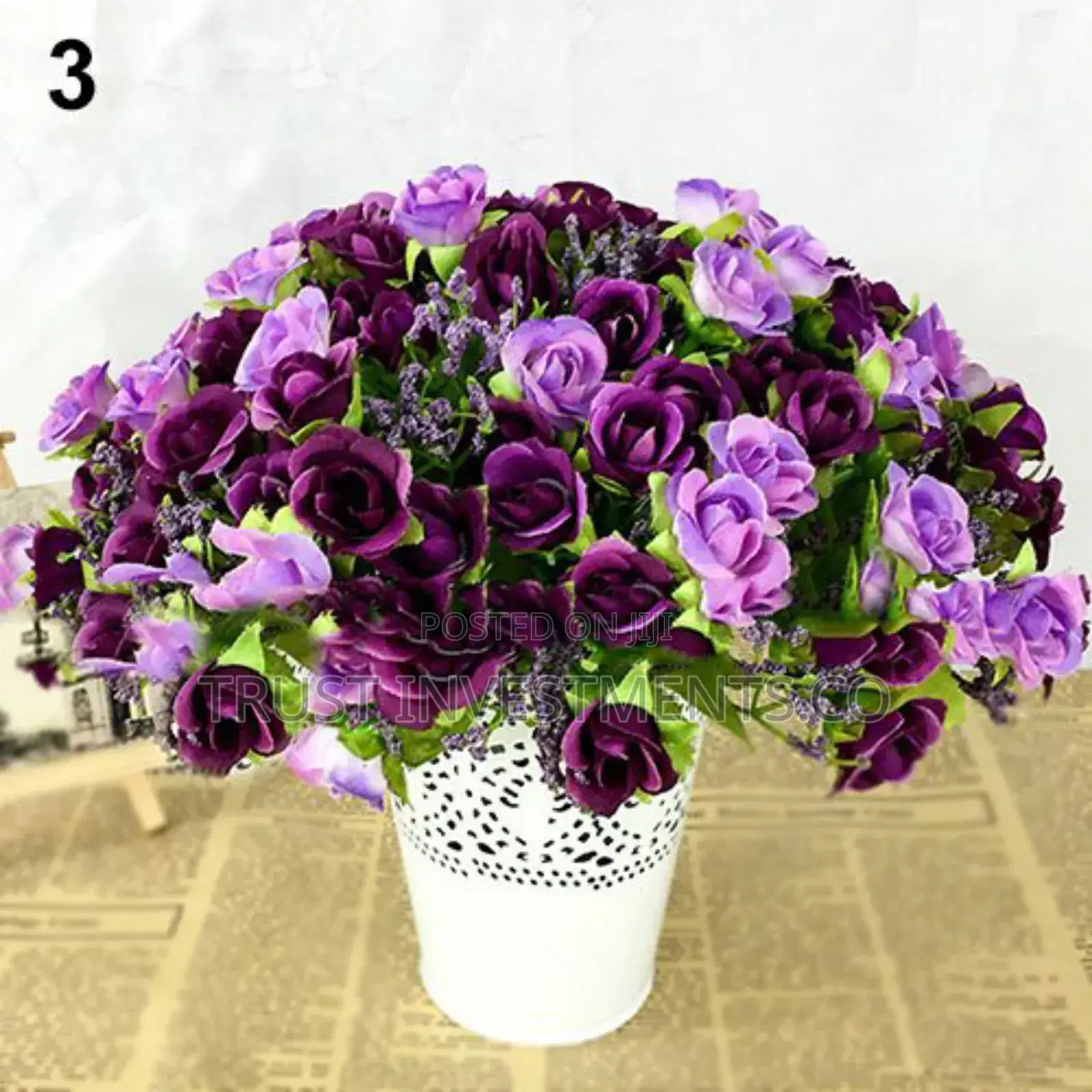 Fake Rose Flowers Artificial Floral Plant Wedding Party-pink