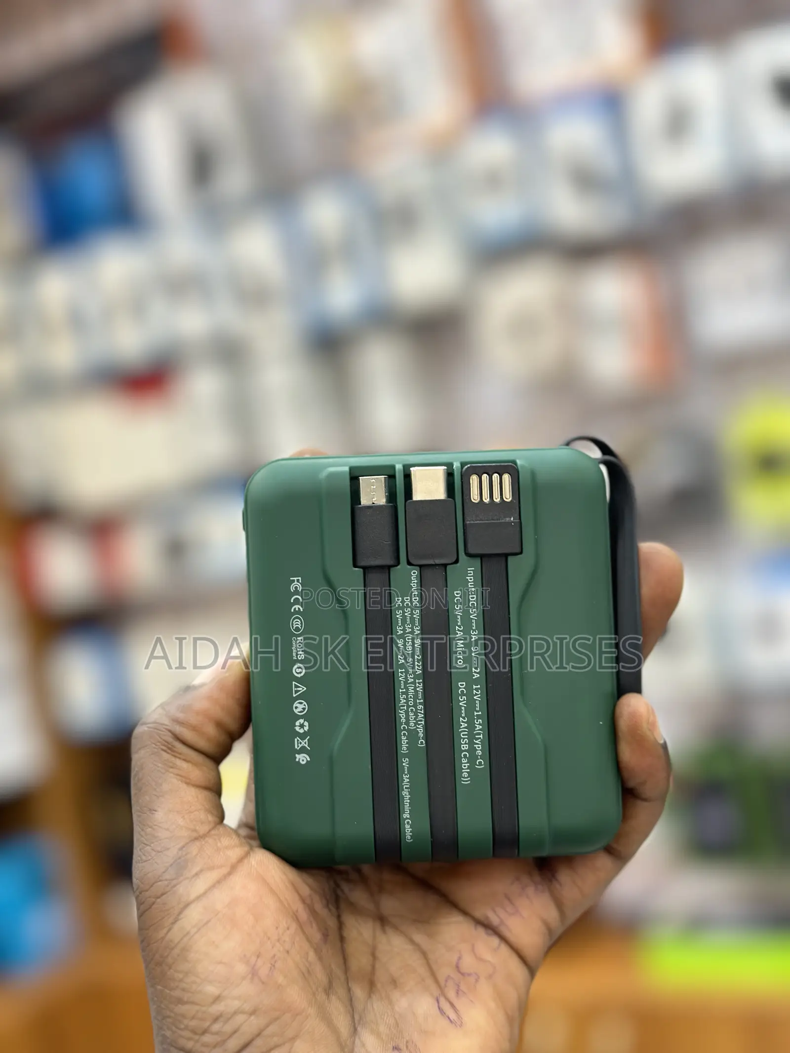 Green Lion Smart Touch Screen 10000mah Power Bank - Green