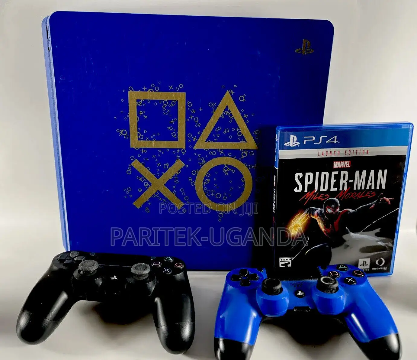 Playstation 4 Blue Console With 02 Pads/10 Games/ 500gb