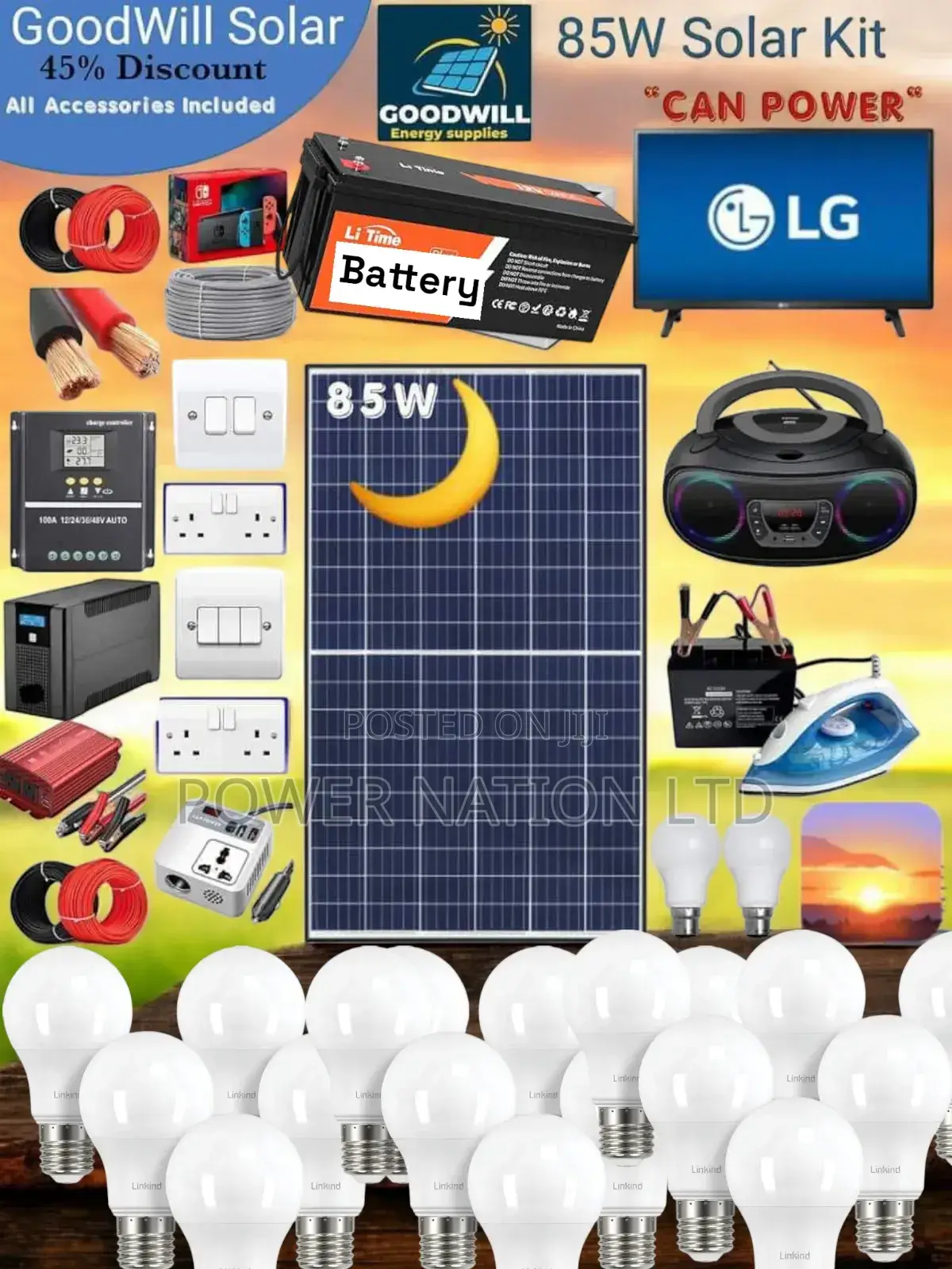 85w Solar System Complete Kit