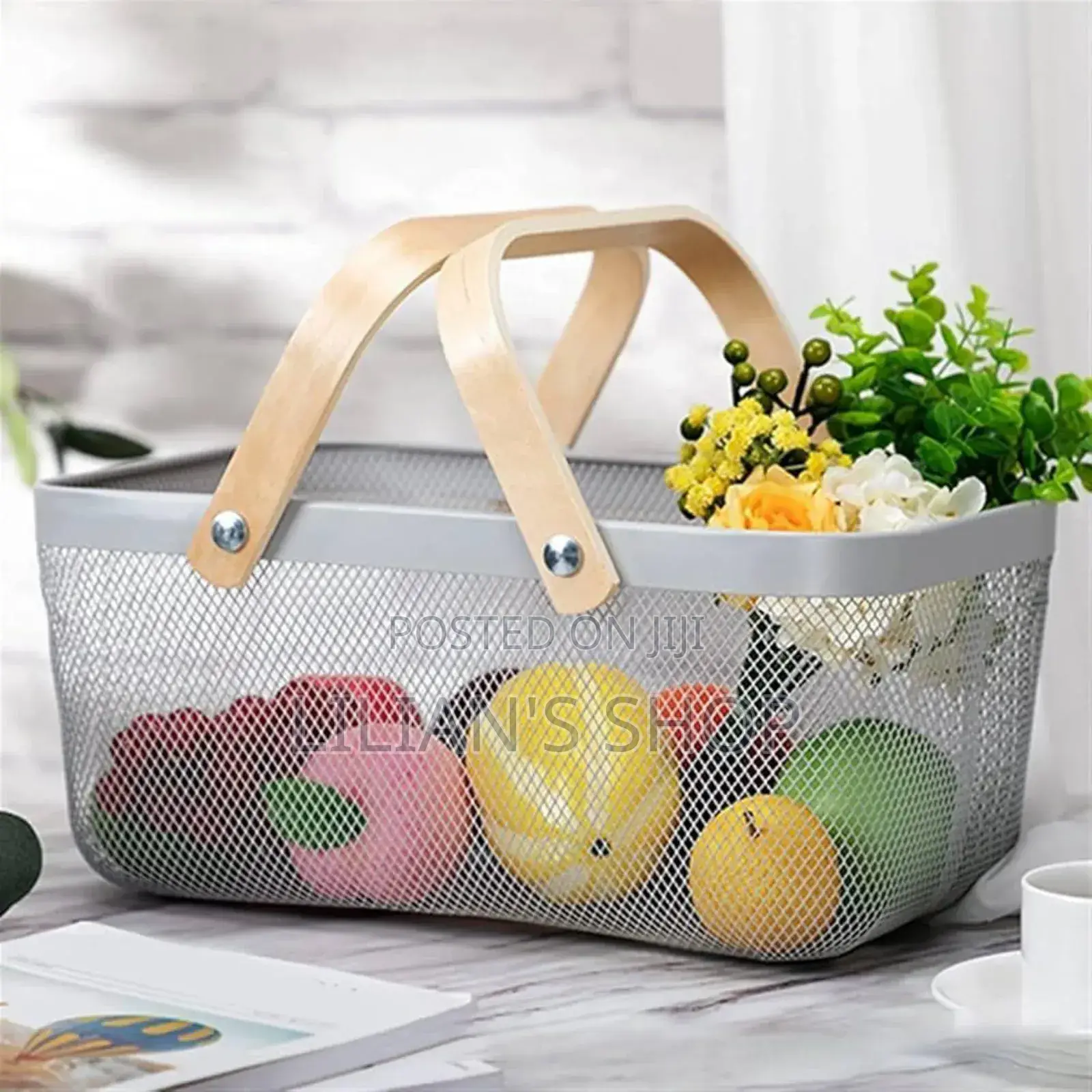 Heavy Duty Storage Basket With Handle