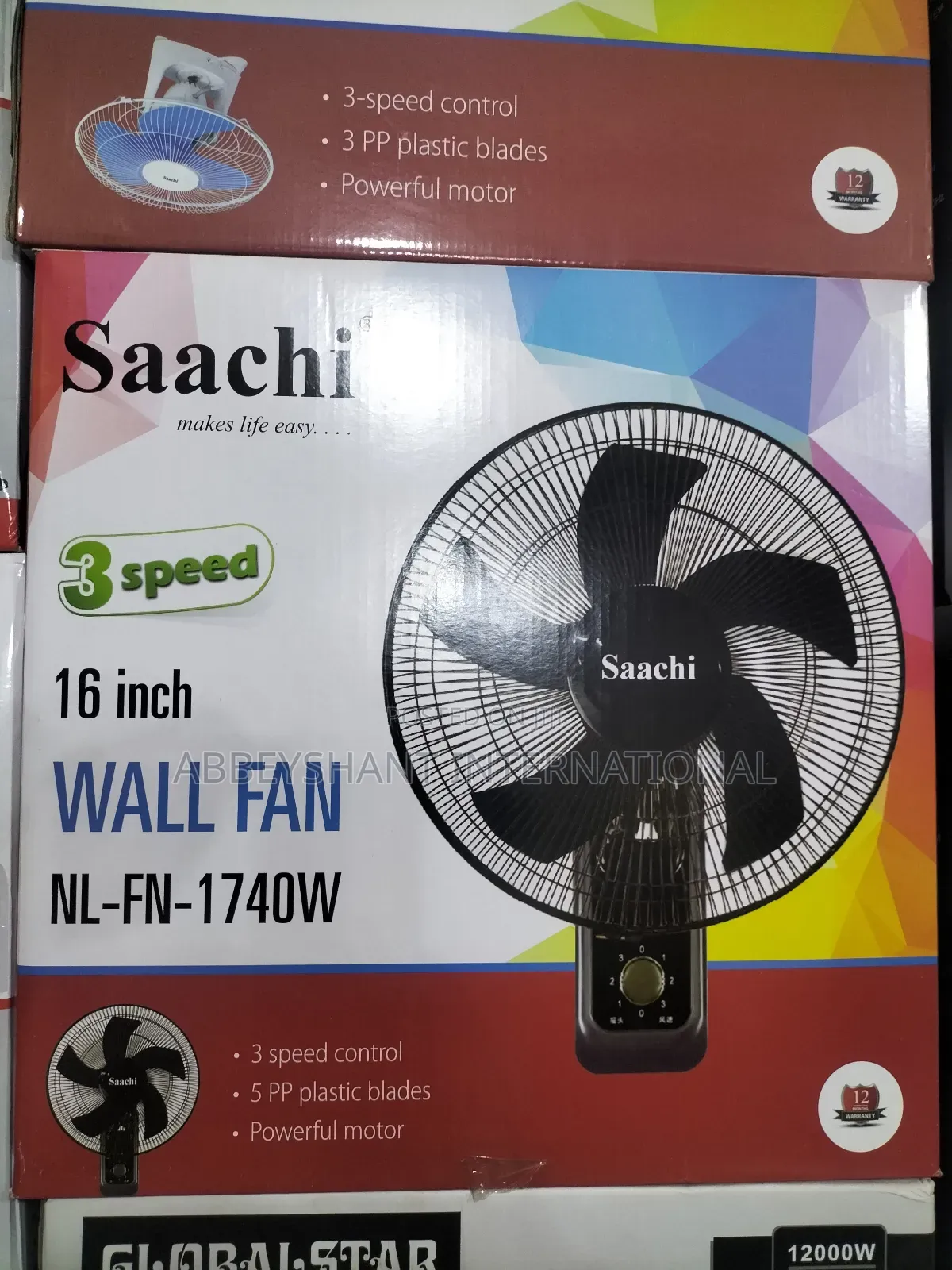 Wall Fan 16-Inches Wall Fan NL-FN-1740W-BK
