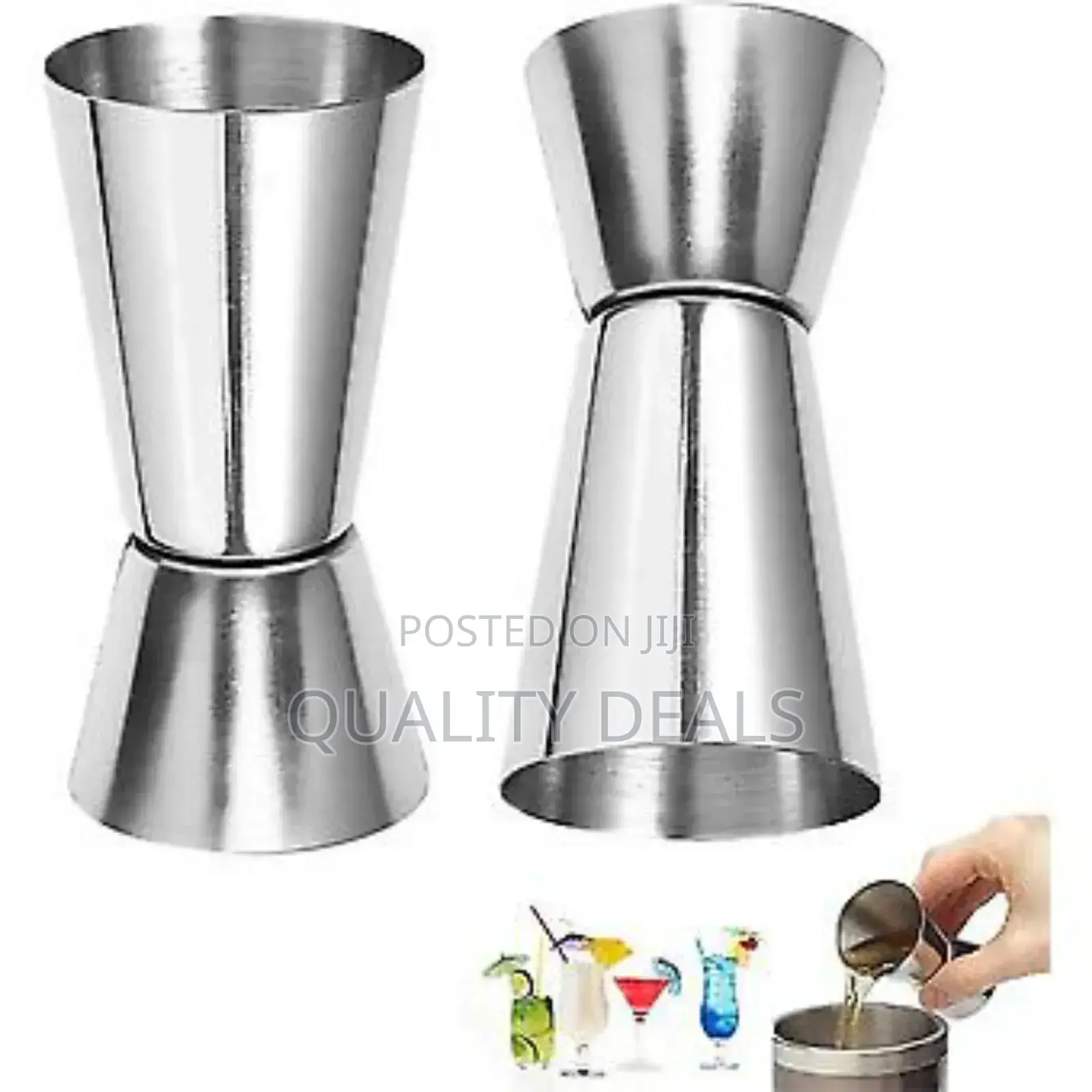 2pc Cocktail Jigger Measuring Cups